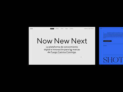 Now New Next. animation colour design interaction typography ui ui design web