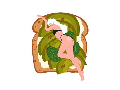 Girl with avocado toast