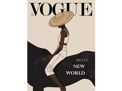 Magazine cover VOGUE art design fashion fashionable illustration magazine cover model photosession style vector vogue woman