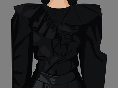 Woman in black art black cloths design fashion illustration model photo portrait portrait to order present style vector woman