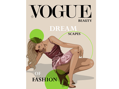 Magazine cover VOGUE art branding design fashion illustration magazine magazine cover model photo photosession style vector vogue woman