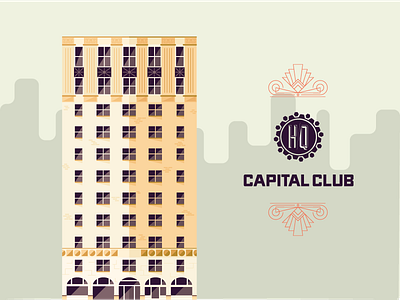 HQ Raleigh Capital Club capital capital club club freelance hq illustration raleigh