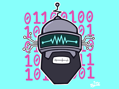 BlitzBot avatar illustration procreate robot