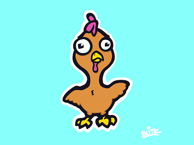 Chicken chicken illustration procreate