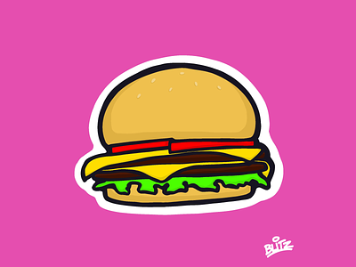 Smashburger burger food illustration procreate