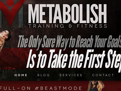 Metabolish WIP aggressive beastmode fitness web design