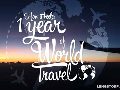 One Year World of Travel travel typography