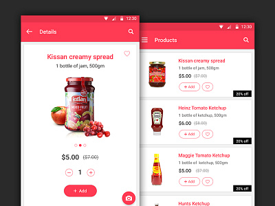 Grocery App andorid grocery app material design mobile app