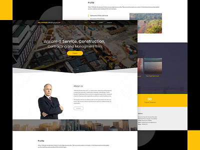 Construction Company Website architecture construction mockup uiux visual design web design website