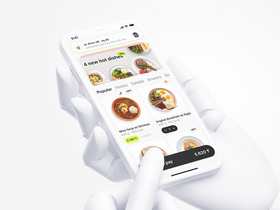 Food delivery service app design ui