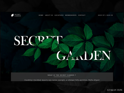 Secret Garden brand branding clean design flat lettering logo minimal photoshop type typography ui ux web website