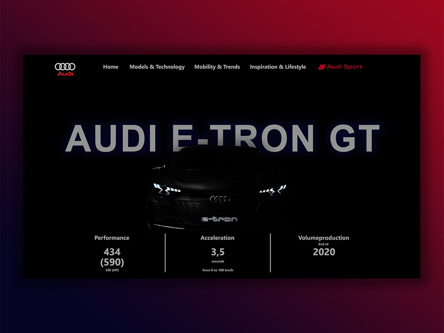 Audı E-Tron GT Concept UI by Atakan Tepe on Dribbble