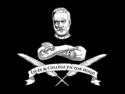 Victor Hugo Hipster graphic design illustrator sweatshirt
