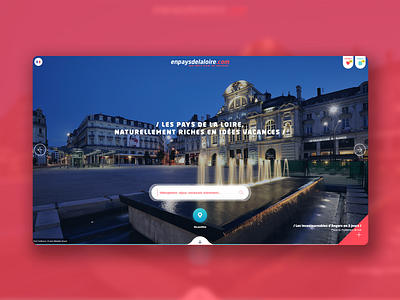 Pays De La Loire Tourism Home 2016 design flat minimal tourism ui web website