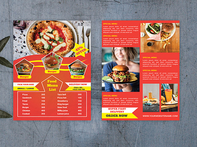 Download Restaurant Food Menu Design With Mock Up Free Download By Bibhuti Bhushan Das On Dribbble