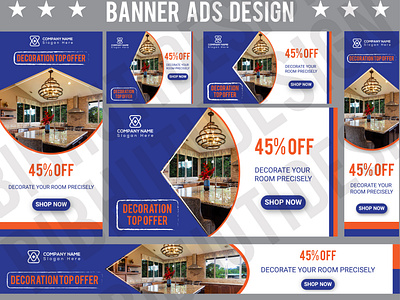 Banner Ads Design of Room Decoration Offer