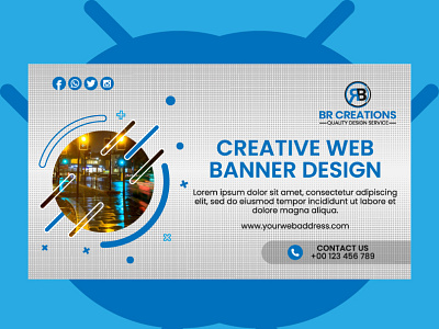 Creative Company Web Banner Design - Hello Dribbble Lovers ads banner banner ads banner design banners branding business company design designer dribbble graphics design web web banner web banner ad web banners web design webdesign