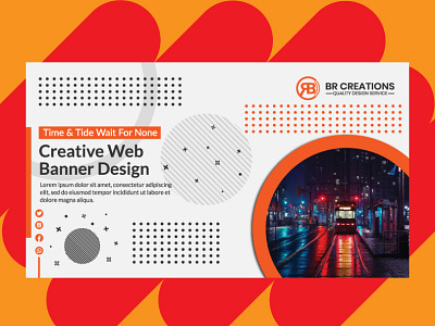 Multicolor Creative Web Banner Design For Business