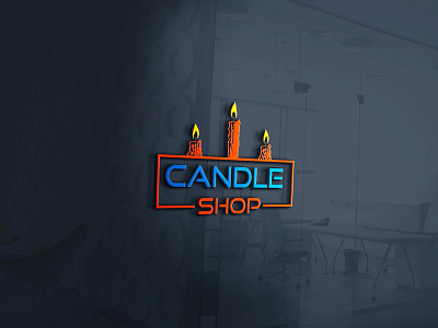Candle Shop logo 3d logo design concept