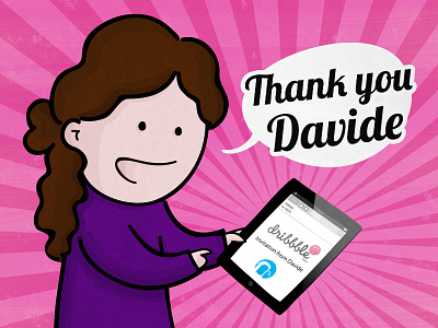 Thank you Davide! debut illustration thanks thankyou