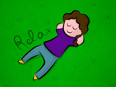 Relax illustration sketch vector