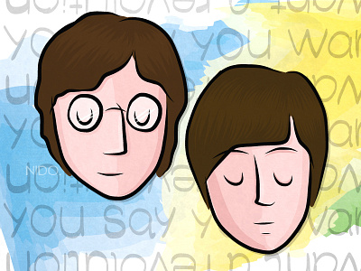 The Beatles [part] beatles illustration music vector