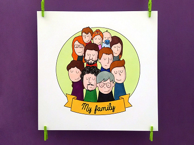 My Family baby brother character family father illustration mother myfamily portrait sister