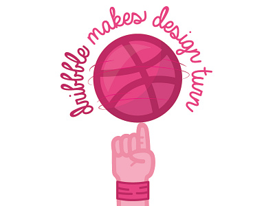 Dribbble makes design turn design dribbble illustration logo sticker