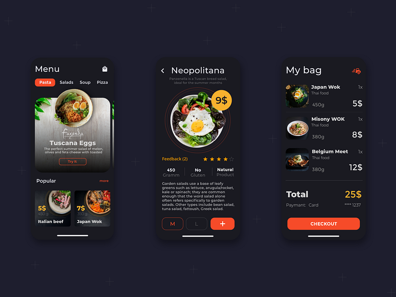 Food Delivery App by Ihor Chipak for QU'ARTE design on Dribbble