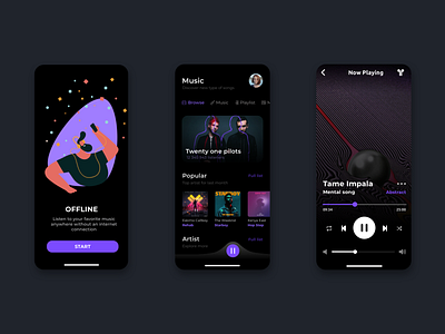 Music Streaming App by Ihor Chipak for QU'ARTE design on Dribbble