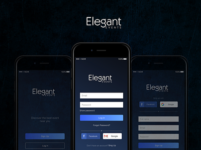 Sign up + Log in process app design flat interface layout mobile sign in sign up sketch ui ux
