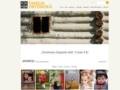 Familia Ortodoxa Website design magazine webdesign