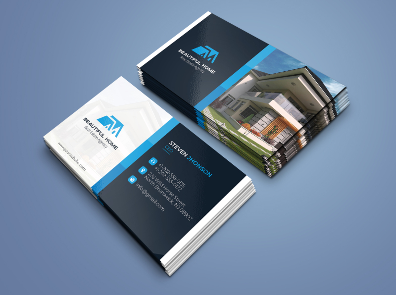 Business Card Design For Real Estate Business by Md Sahjahan Rabi on ...