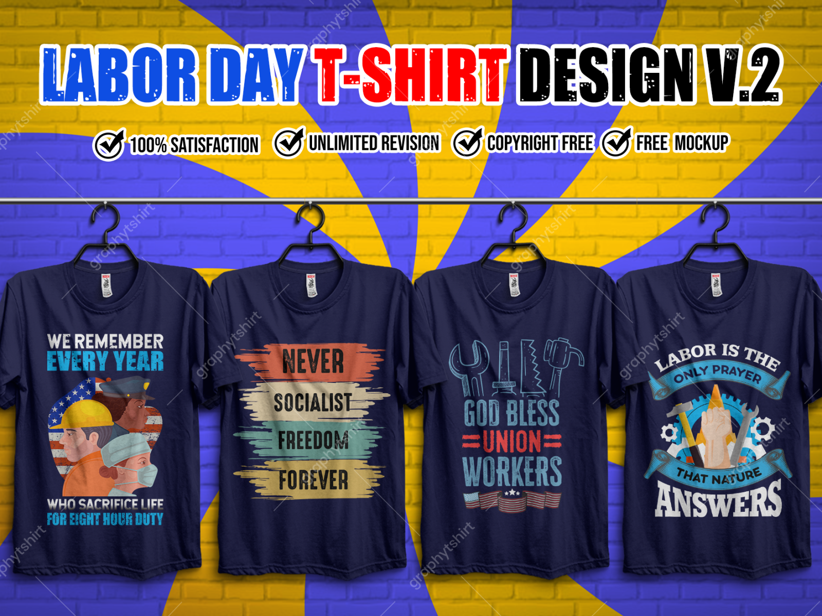 USA Labor Day T-Shirt Design Bundle V-2.0 by Md Sahjahan Rabi on Dribbble