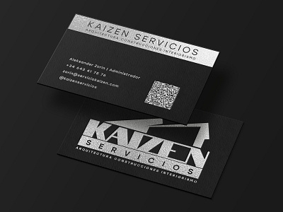 Business card for construction company