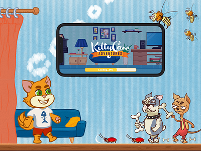 Kitty Care Adventures - Mobile game case study app app design application ui design development ui ux