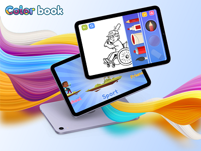 Coloring Book app app design application ui design development ui ux