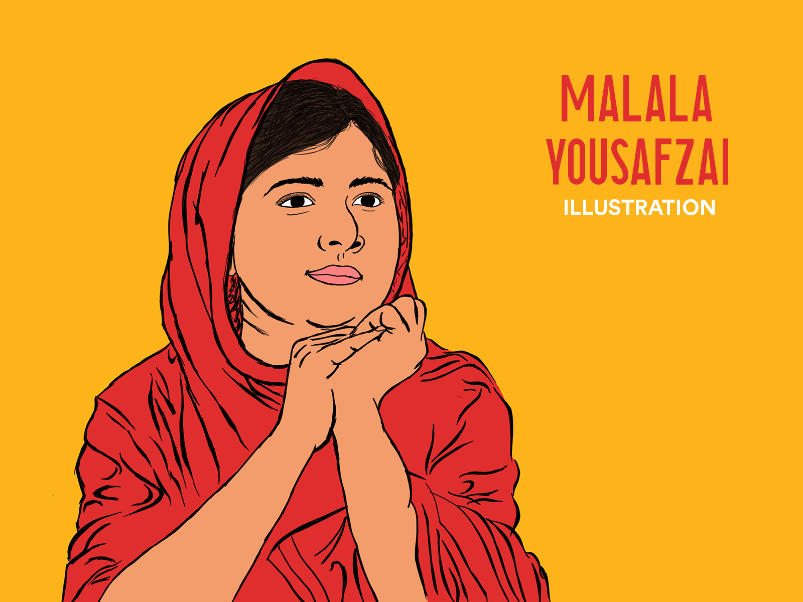 Malala Yousafzai Illustration By Sridhar Bokka On Dribbble 5315