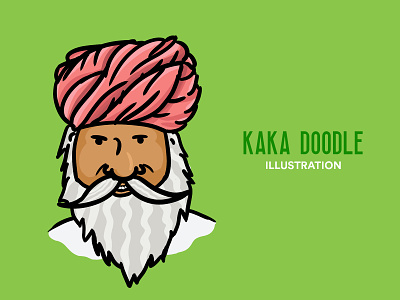 Kaka with pagdi artist design digital art doodle doodleart drawing illustration photoshop texture