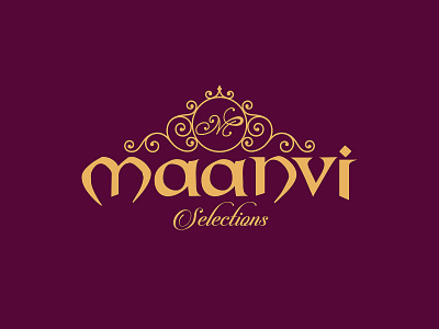 Maanvi Selections - Boutique logo boutique boutique logo branding fashion floral logo illustration logo visual identity