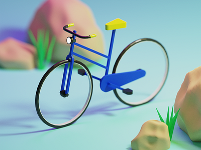 Lowpoly Bicycle made in Blender