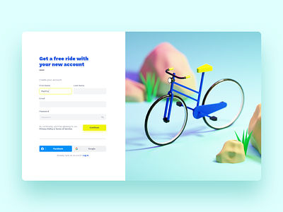 Sign Up Web Form | #CreateWithAdobeXD
