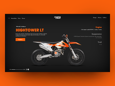 Motorbike Landing Page Concept css design development html html css html prototyping ui ux web web design web developer website