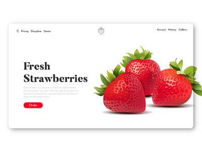 Strawberries' Store Landing Page css design development html html css html prototyping ui ux web web design web developer website