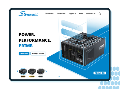 Seasonic website | Redesign branding design minimal web