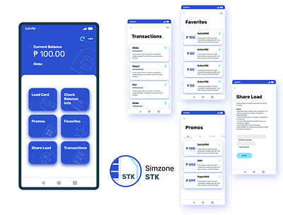 Simzone STK App Redesign branding mobile ux