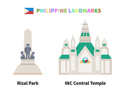 Daily Icon #36 - Famous landmarks flat icon illustration minimal vector