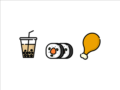 Daily Icon #42 - Fast food flat icon minimal vector