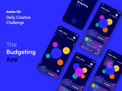 Budgeting App app app design flat minimal mobile ui ux vector