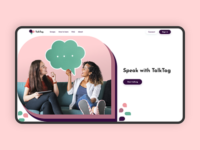 TalkTag - Messaging service mockup